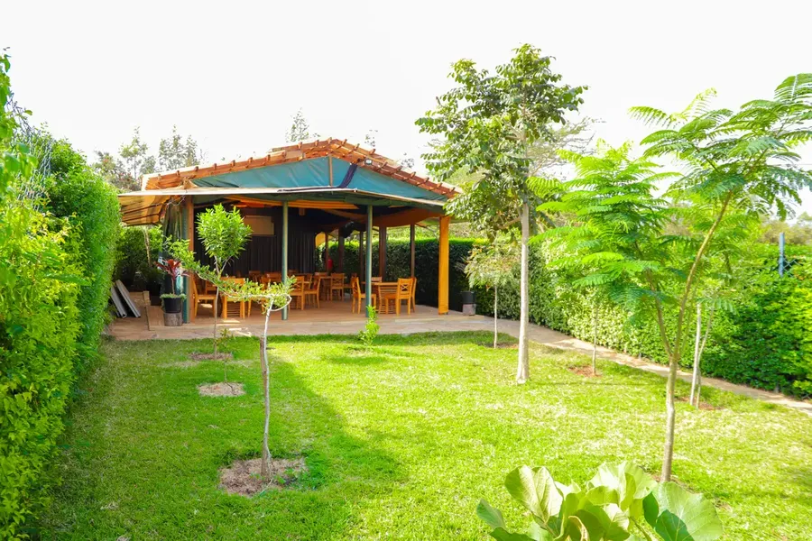 Pergola dining setup at Zamar Springs Gardens in Machakos dining space at Zamar Springs Gardens