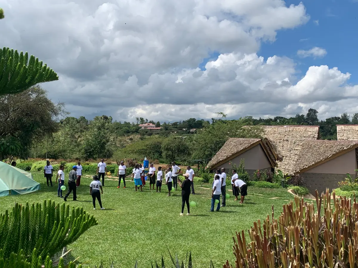 Team building activity at Zamar Springs Gardens